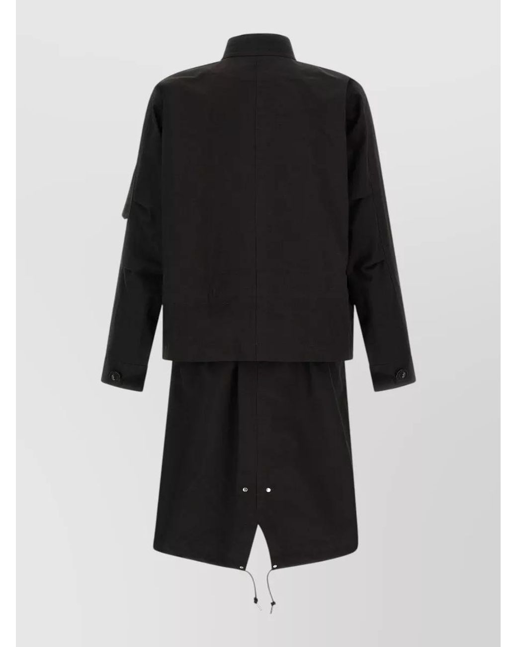Sacai Black Nylon Bomber Jacket for men