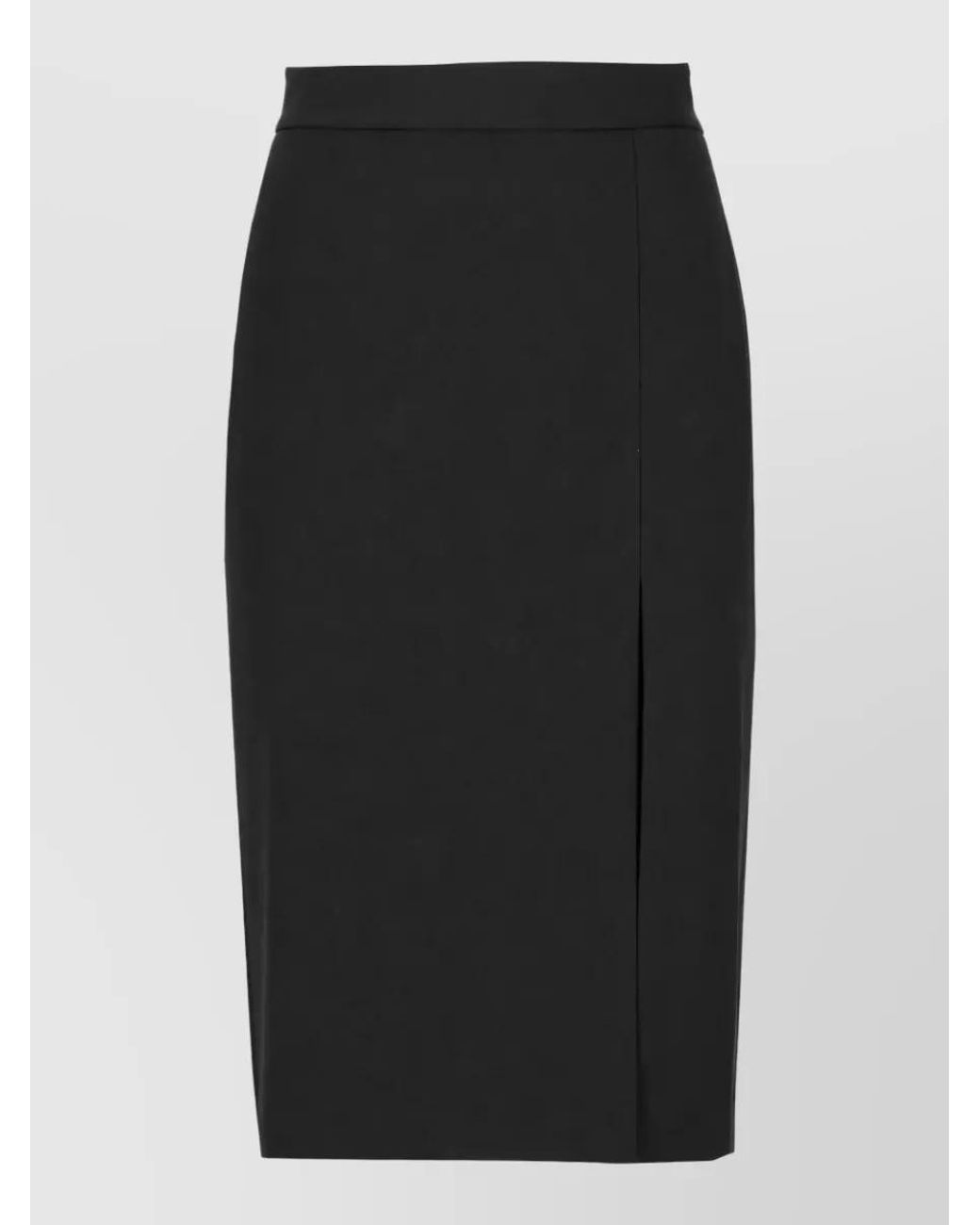 ANDAMANE Black Knee-Length Pencil Skirt