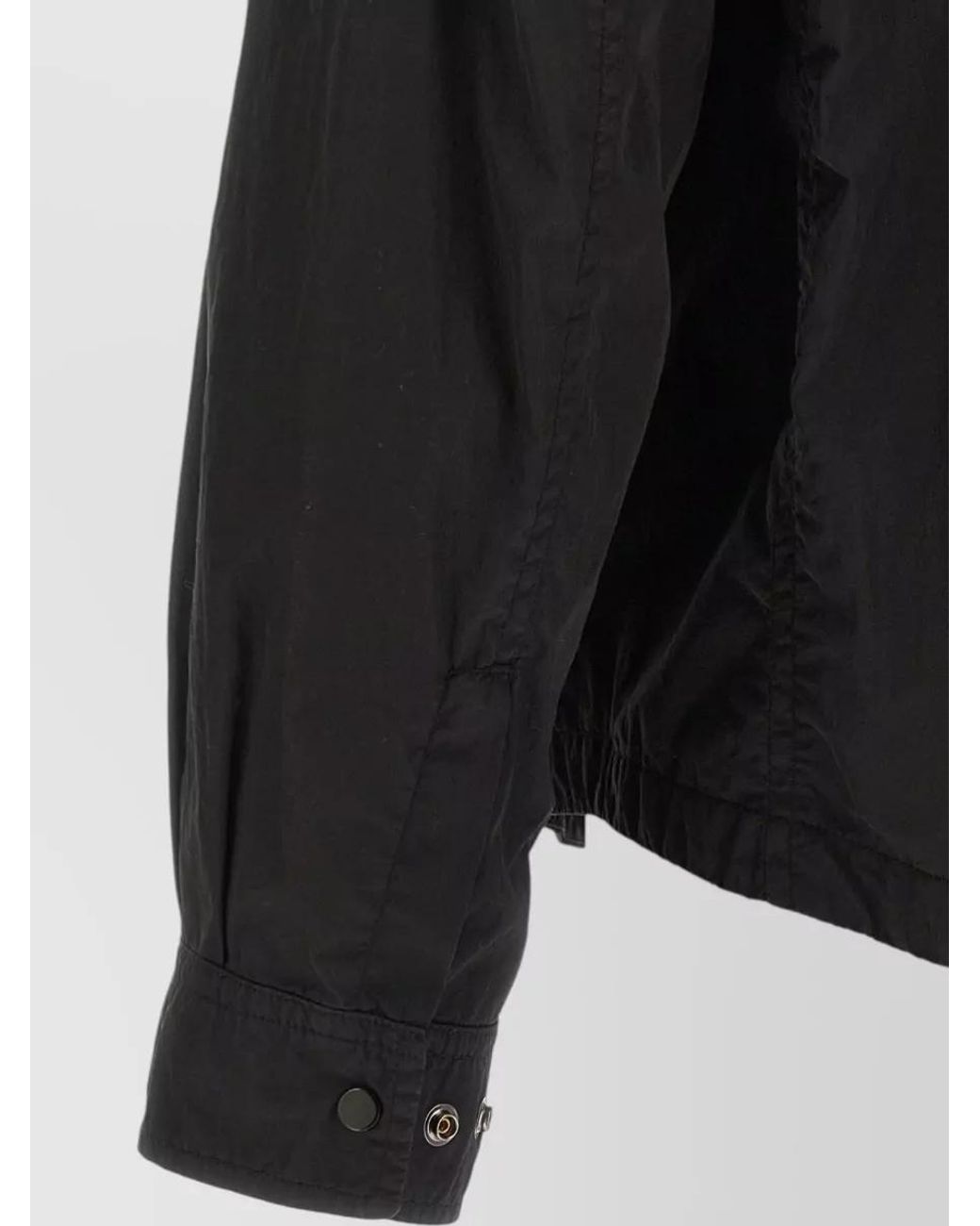 C P Company Black Nylon Zip Overshirt for men