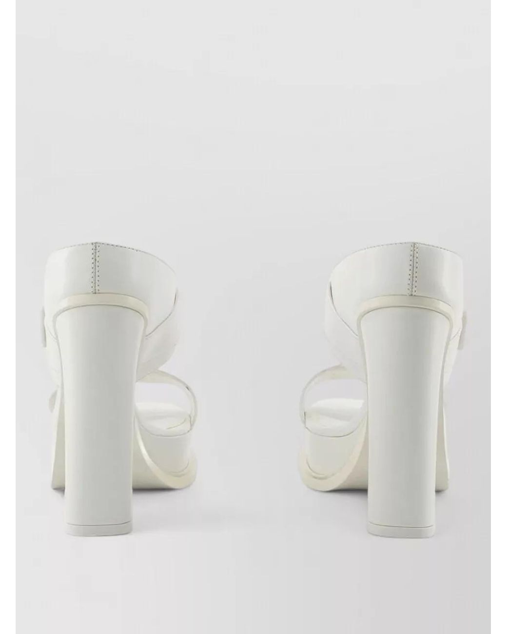 McQueen Black Leather Platform Sandals
