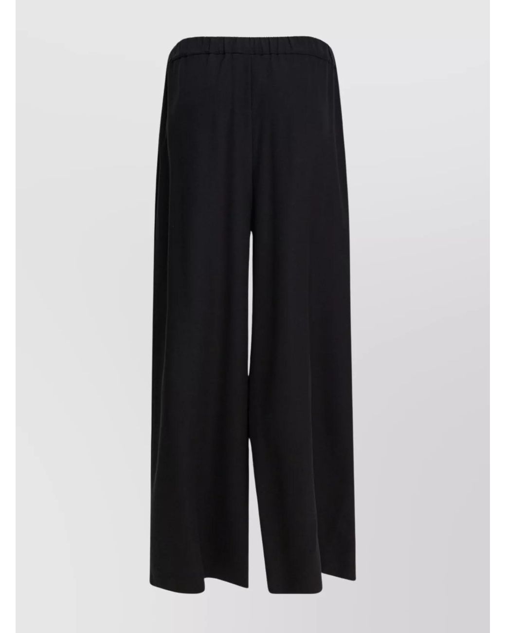 Max Mara Black Silk Wide-Leg Trousers