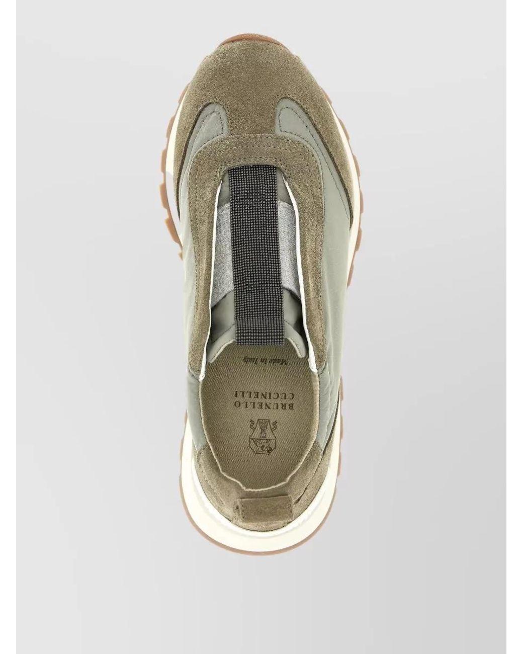 Brunello Cucinelli Green Polyester Athletic Sneakers