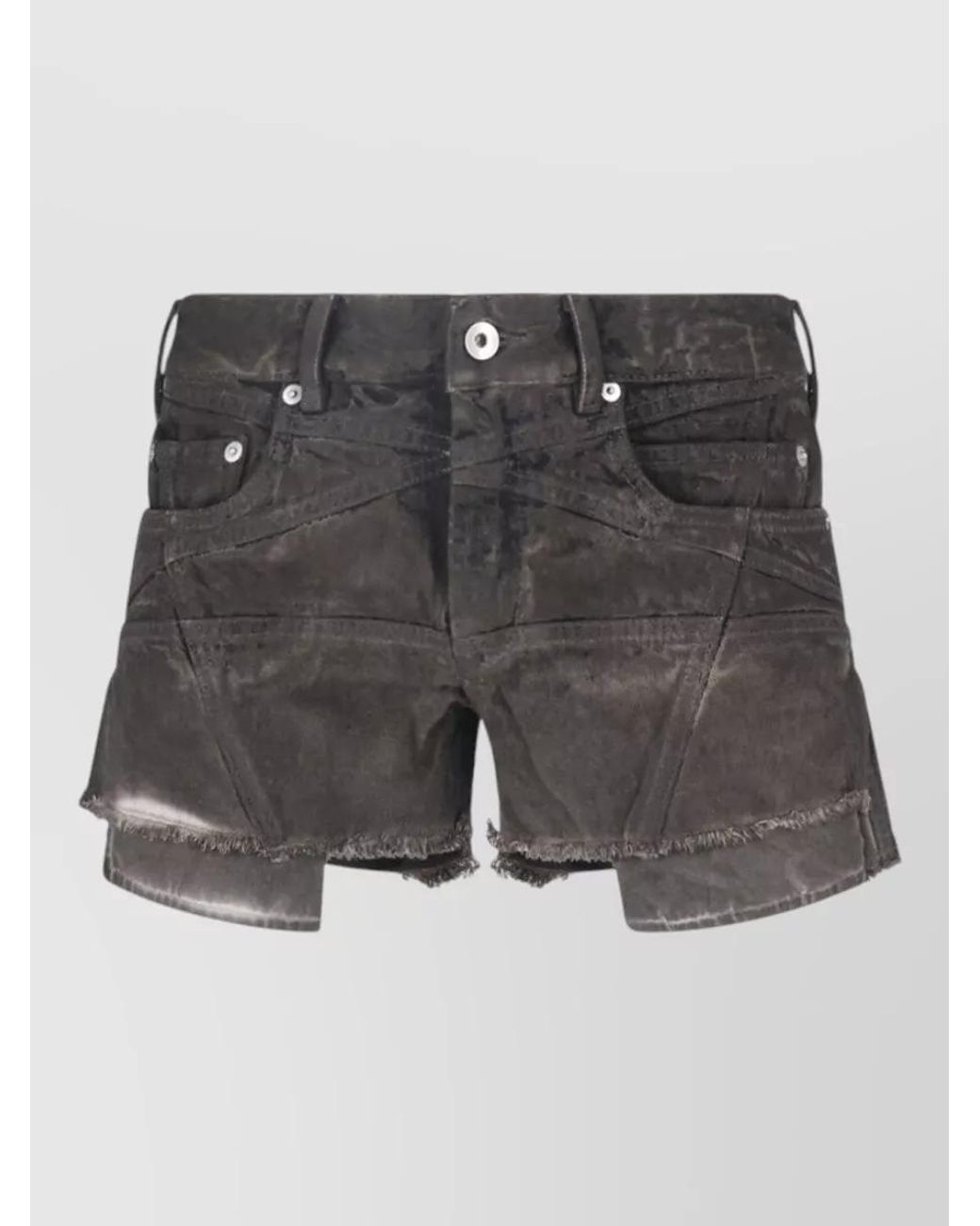 Rick Owens Black Straight Shorts