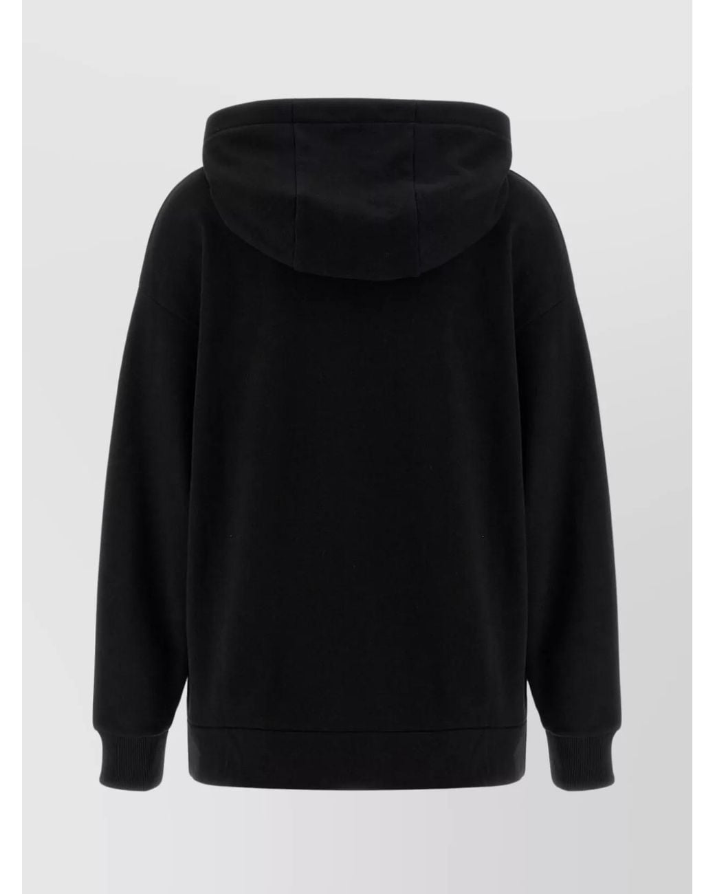 Fendi Black Logo-Print Cotton Hoodie