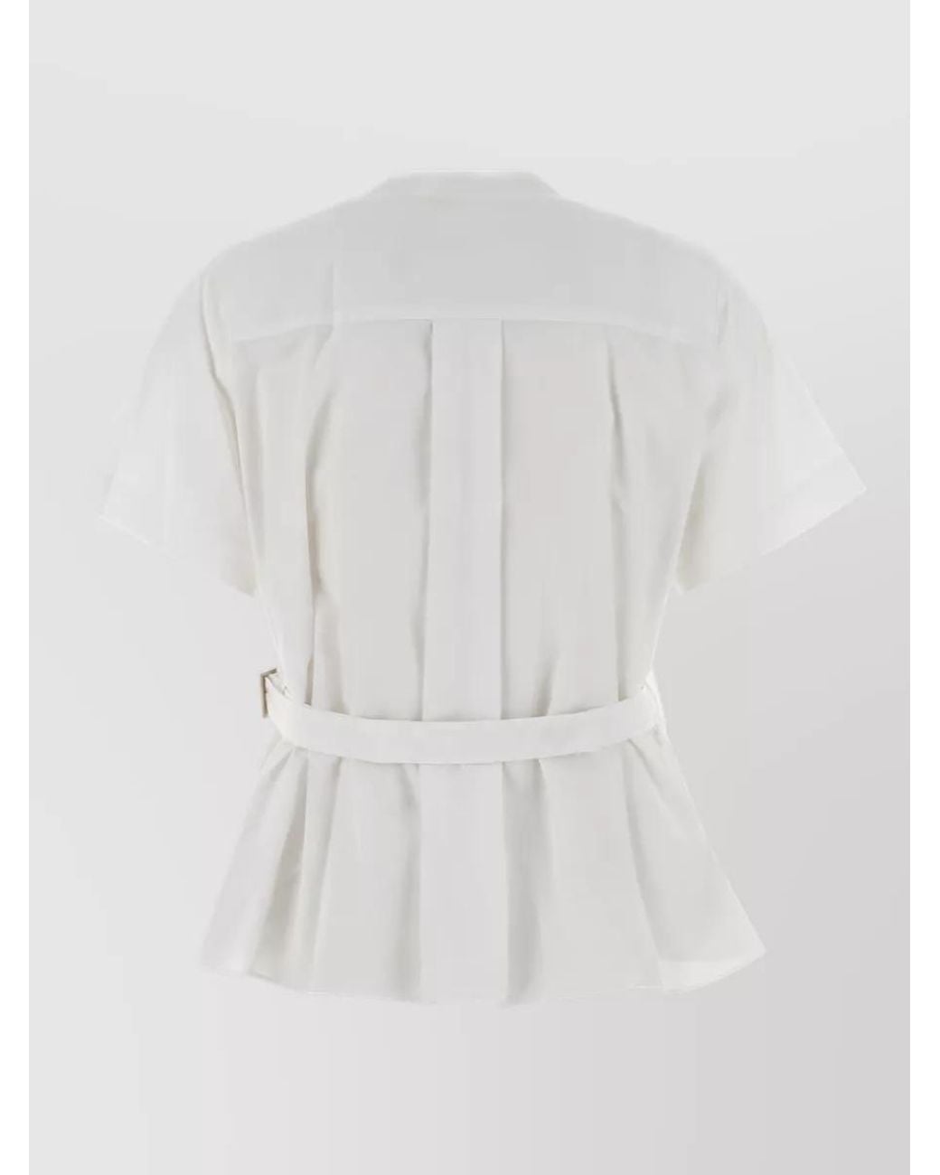 Sacai White Cotton T-Shirt