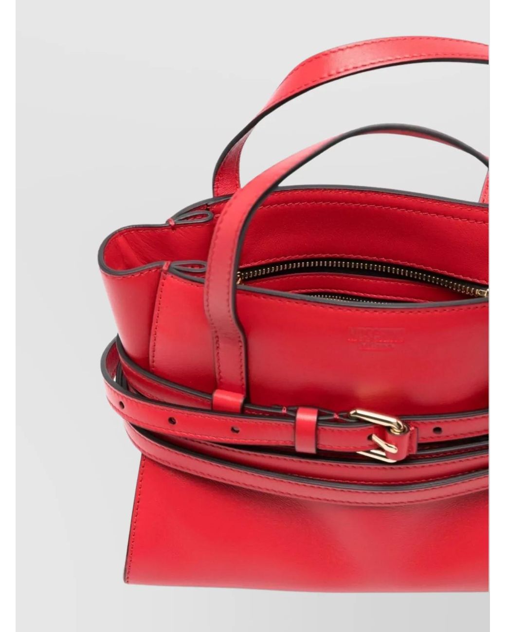 Moschino Red Leather Shoulder Bag
