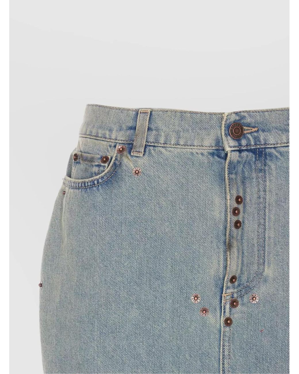 Moschino Blue Denim Pencil Skirt