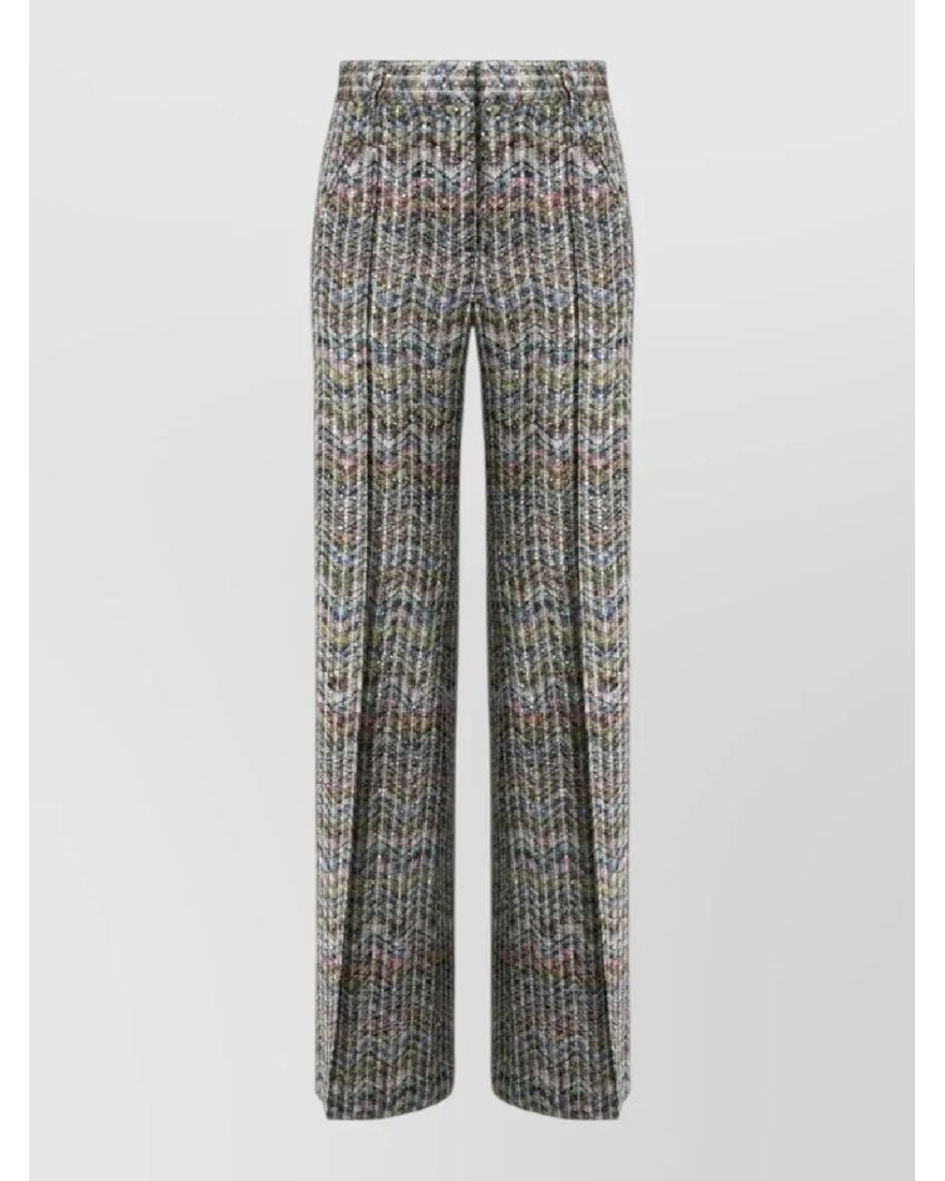 Missoni Gray Straight-Leg Trousers