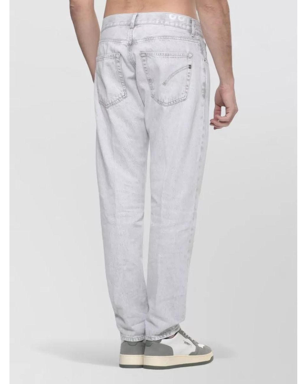 Dondup White Straight-Leg Jeans for men