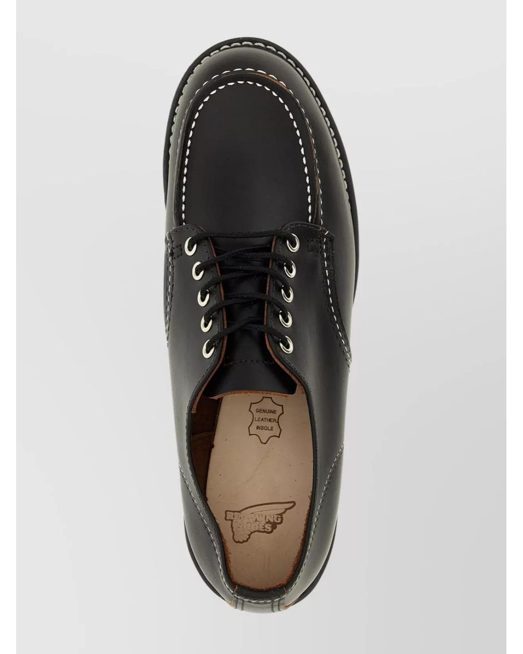 Red Wing Black Leather Lace-Up Shoes for men