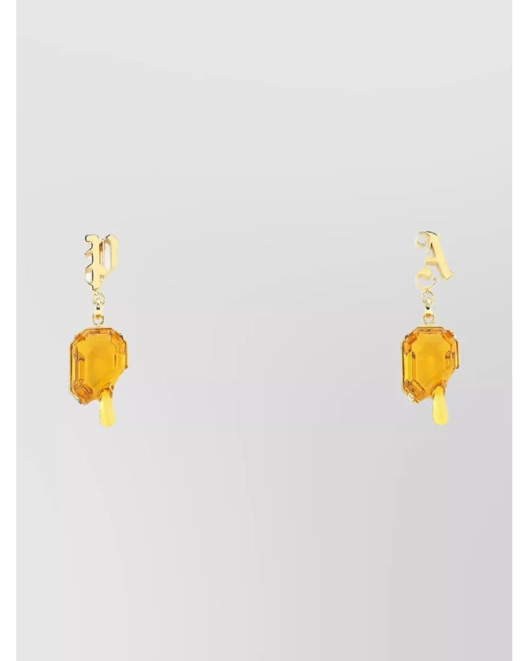 Palm Angels Metallic Metal Pendant Earrings