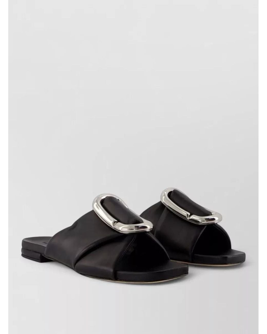Marc Jacobs Black Leather Criss Cross Mules