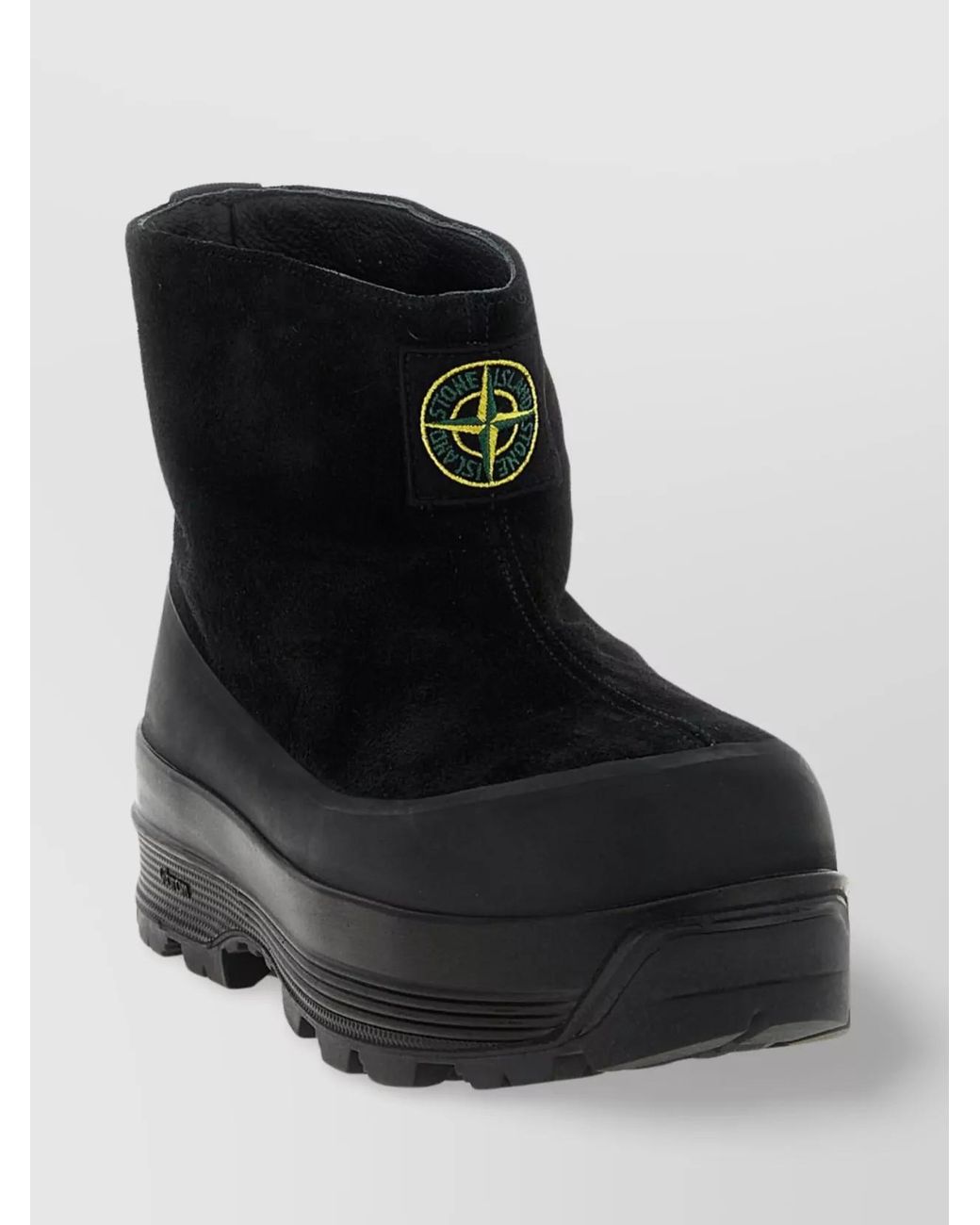 Stone Island Black Suede Ankle Boots for men