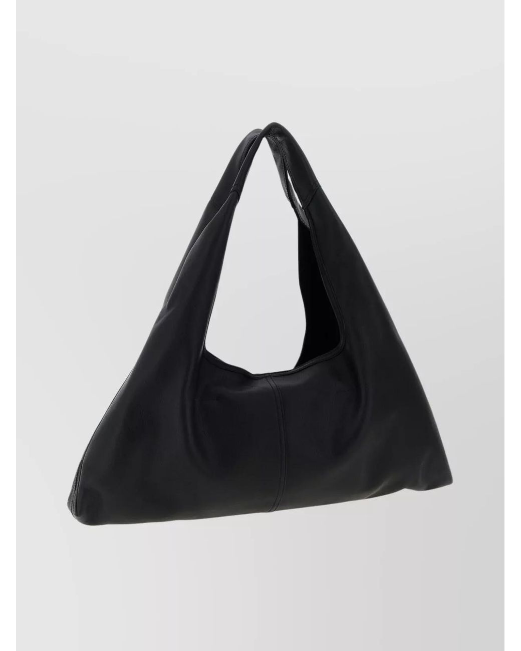 AMI Black Calf Leather Shoulder Bag
