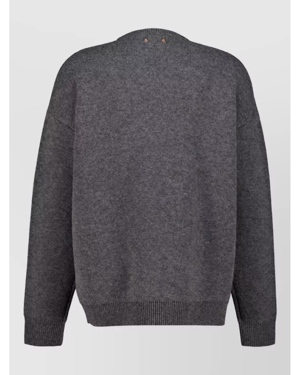 Balenciaga Gray Wool Oversized Crewneck Jumper for men