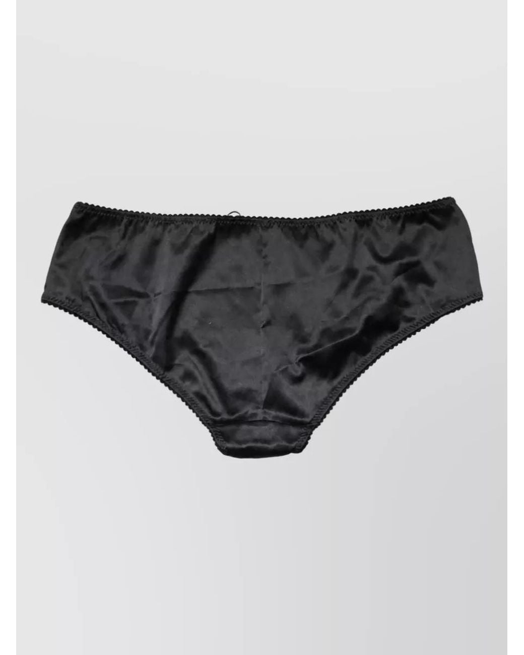 Dolce & Gabbana Black Silk Mid-Rise Briefs