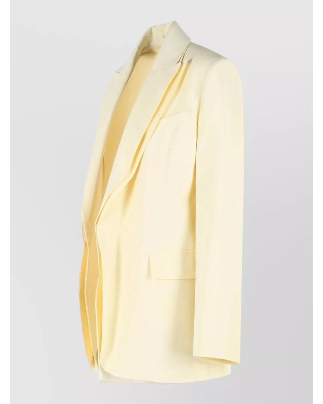 Sportmax Natural Viscose Blend Single-Breasted Blazer