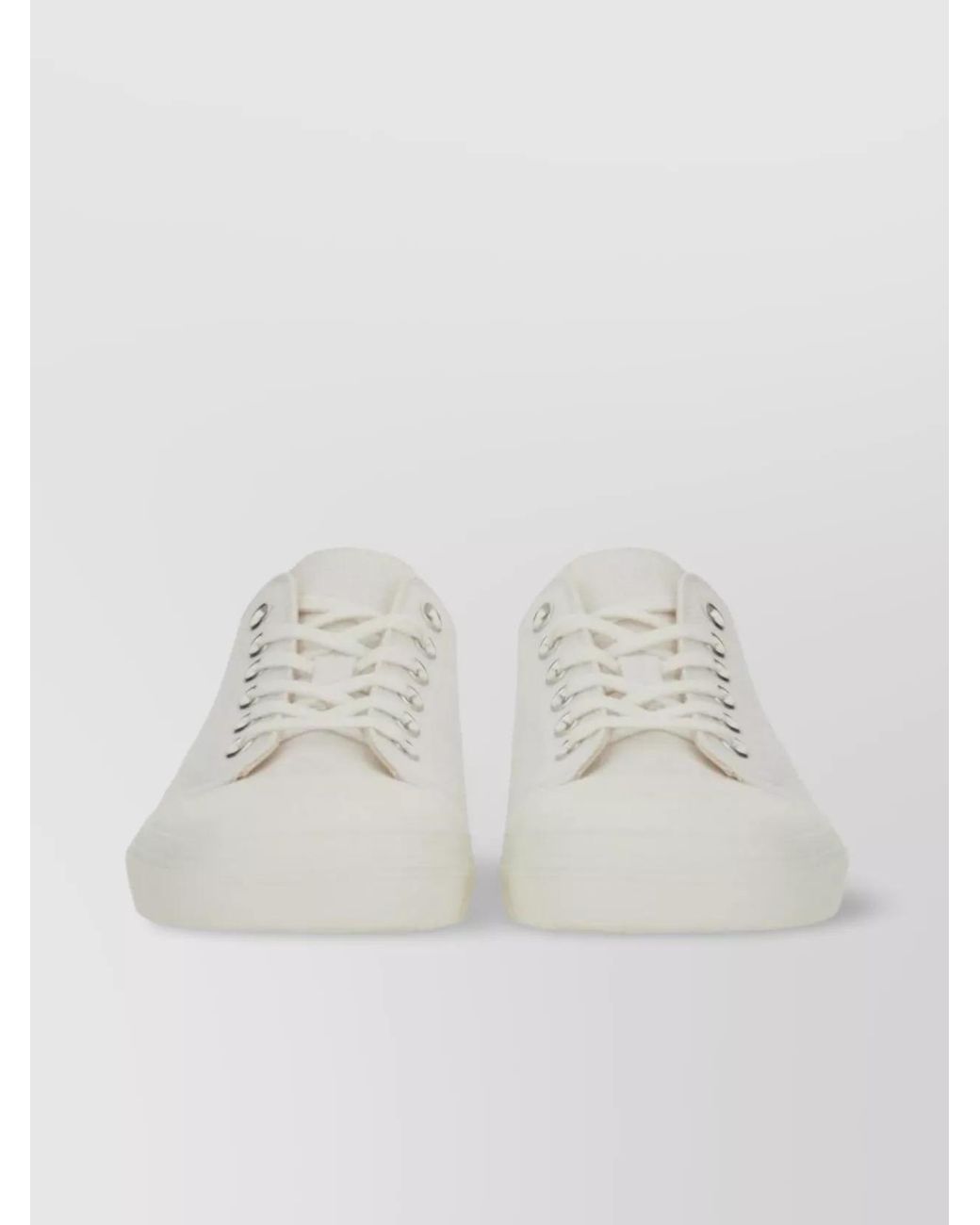 Moschino White Leather Edge Low-Top Sneakers for men