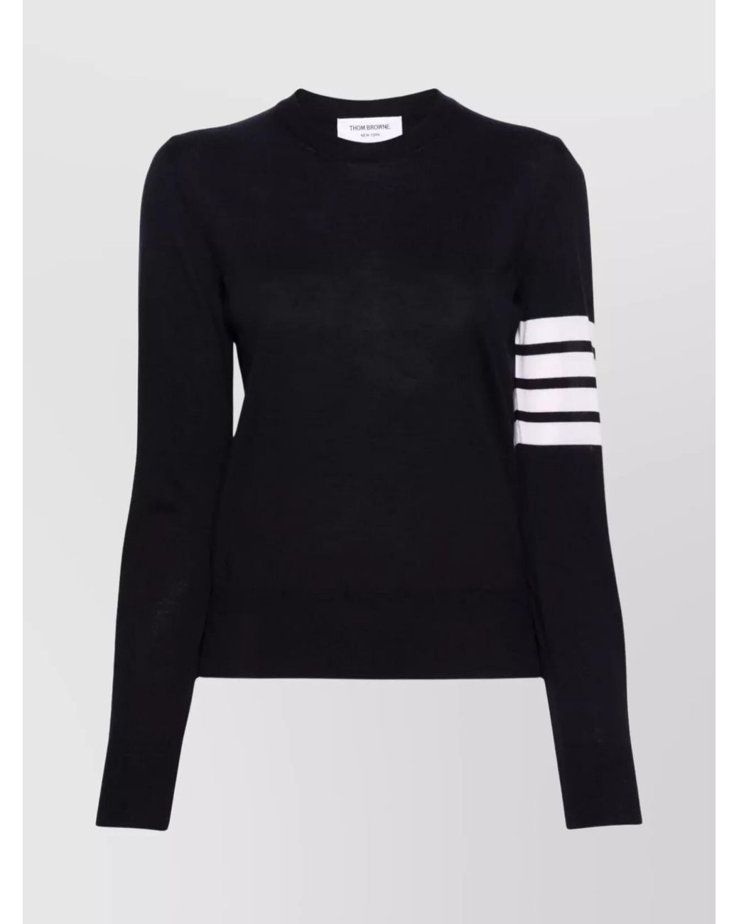Thom Browne Blue Fine-Knit Relaxed-Fit Jumper