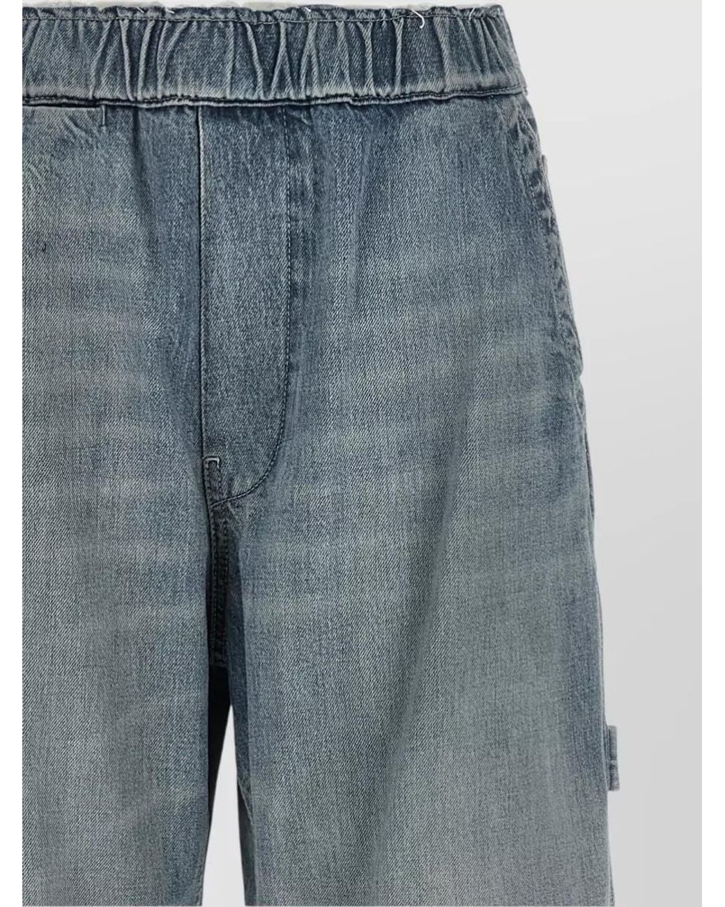 MM6 by Maison Margiela Blue Denim Wide-Leg Carpenter Jeans