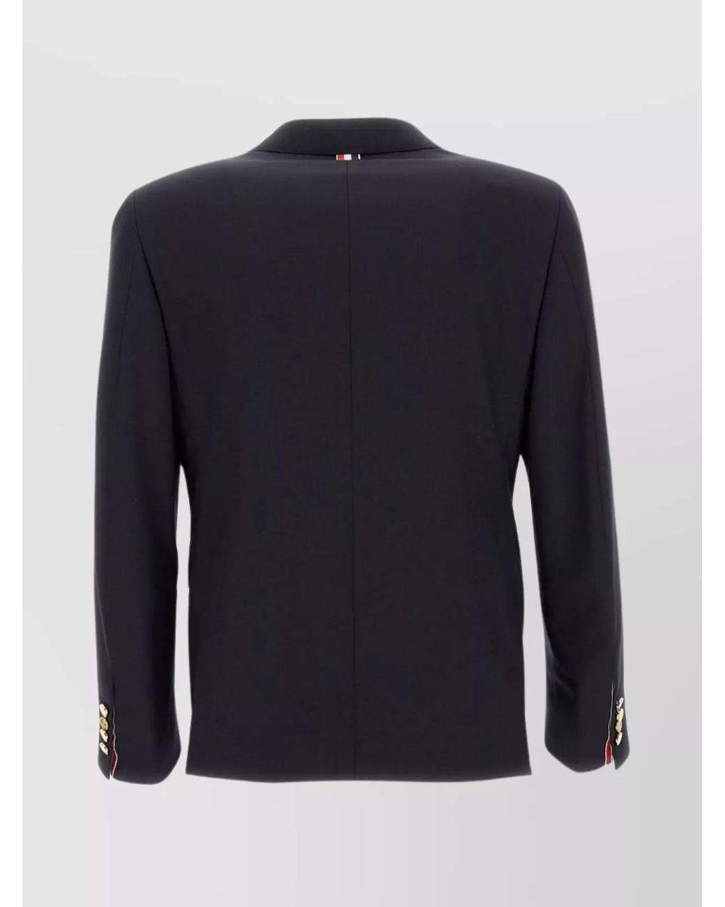 Thom Browne Blue Wool Blazer With Notch Lapels And Back Vents for men