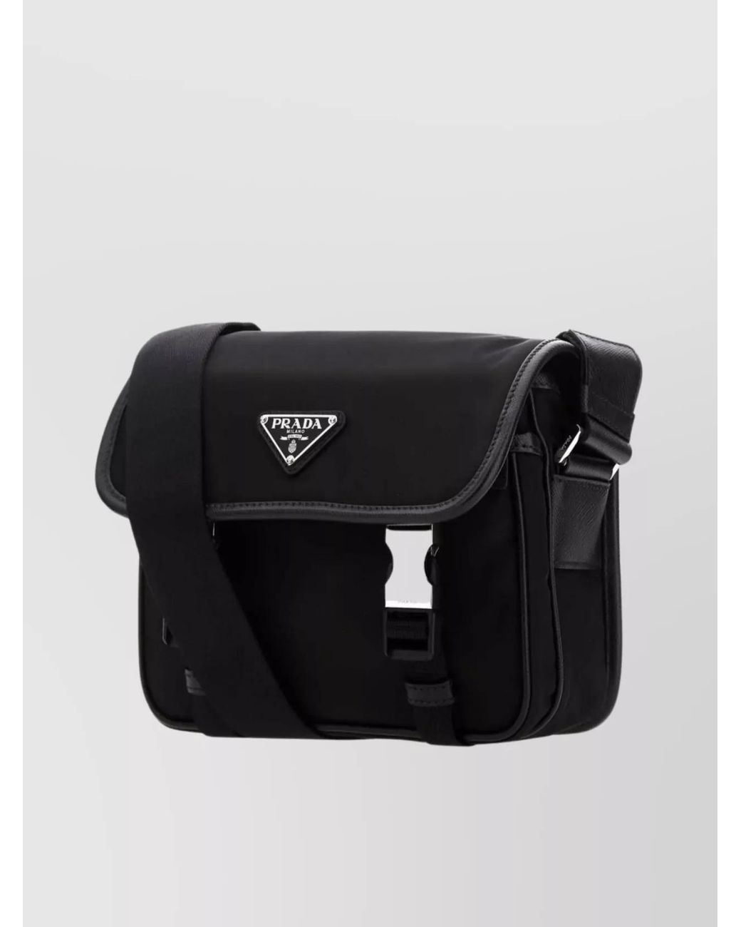 Prada Black Recycled Nylon Crossbody Bag for men