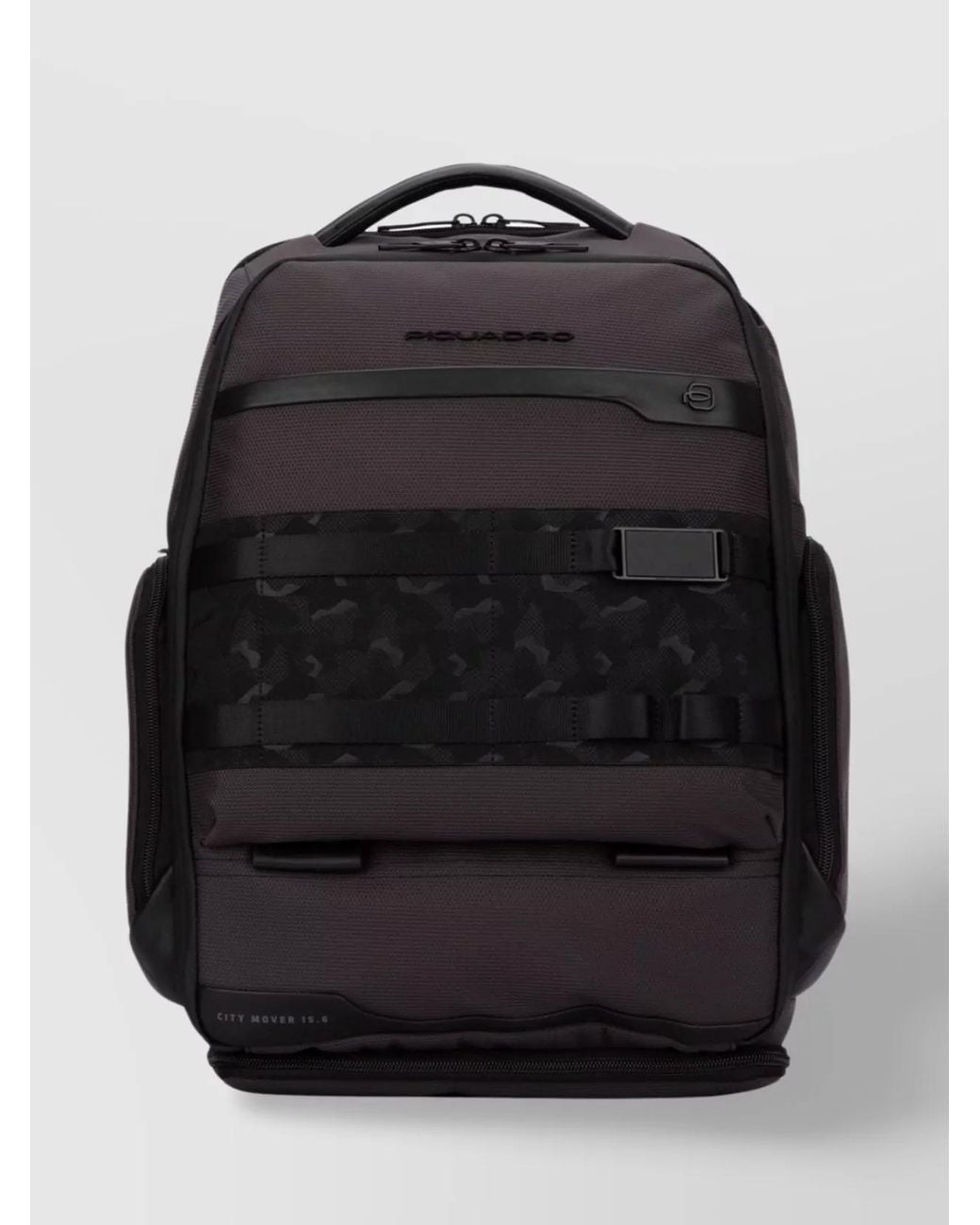 Piquadro Black Nylon Backpack for men