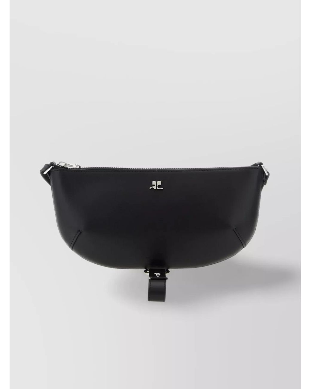 Courreges Black Leather Shoulder Bag