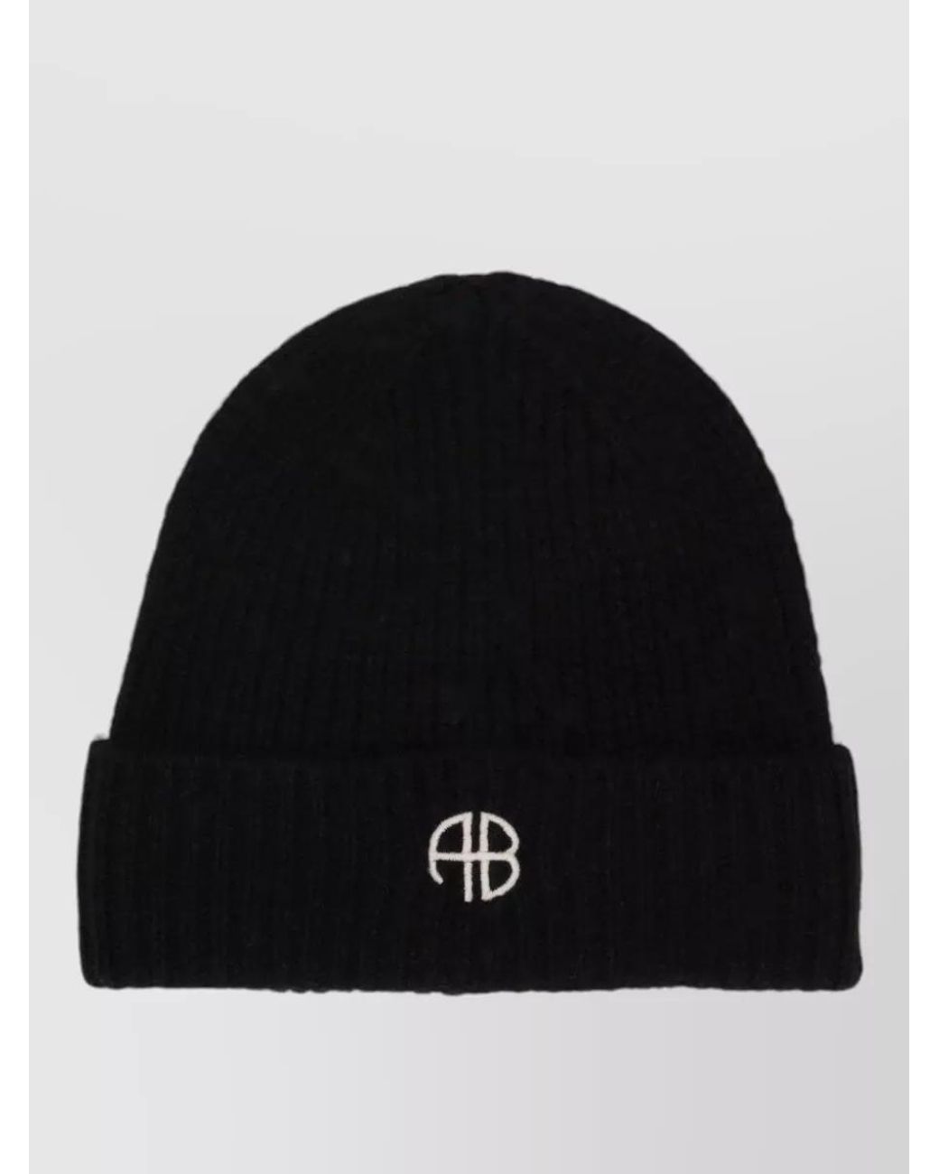 Anine Bing Black Alpaca Wool Beanie