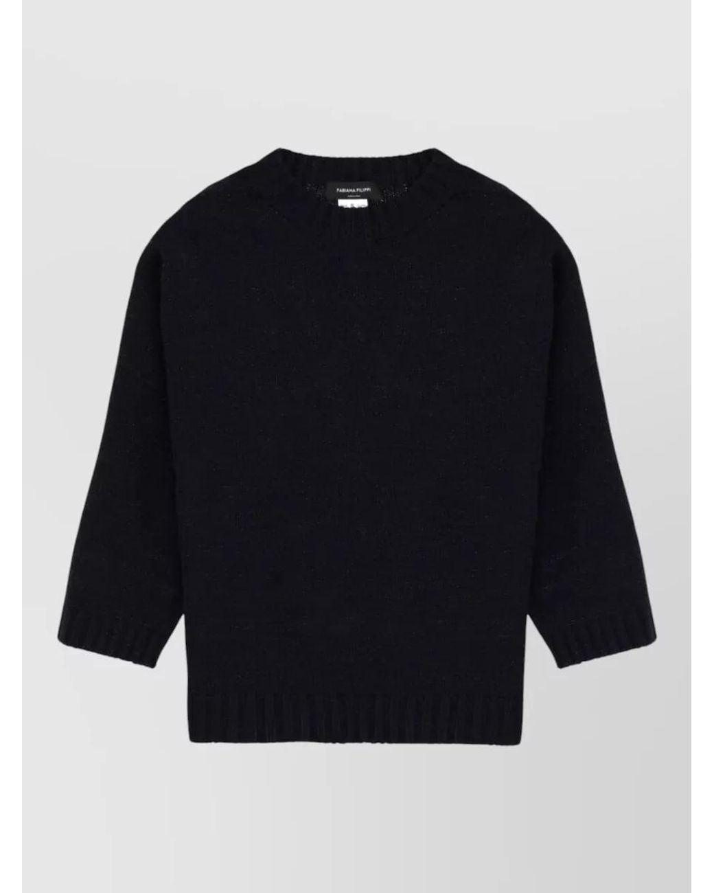 Fabiana Filippi Blue Wool Jersey Sweatshirt