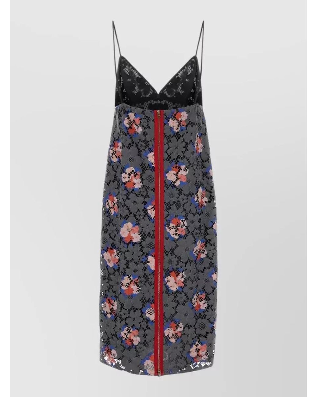 Fendi Blue Printed Midi Dress
