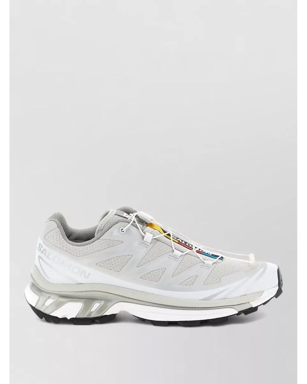 Salomon White Xt-6 Lace-Up Sneakers