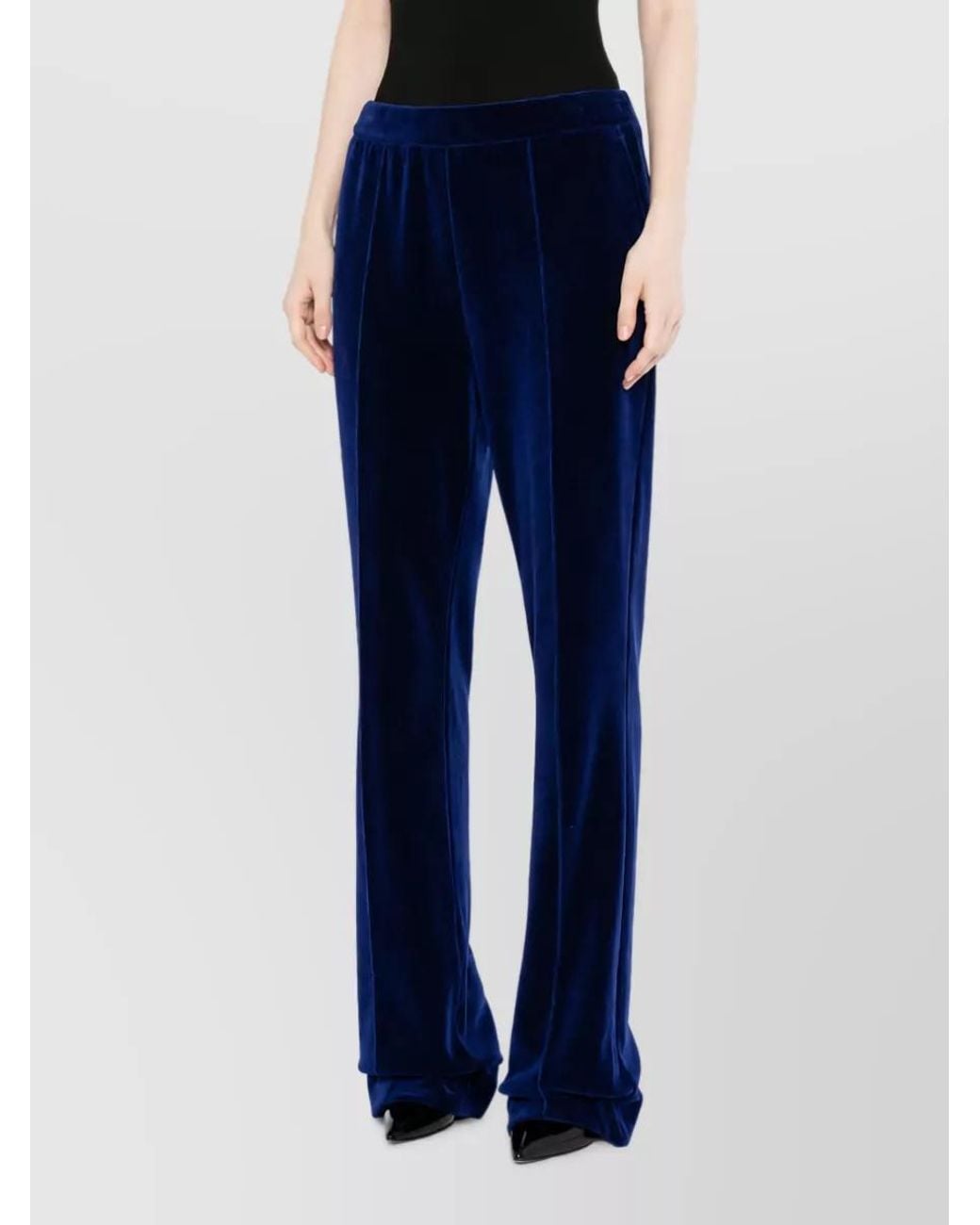 Tom Ford Blue Velour Flared Joggers
