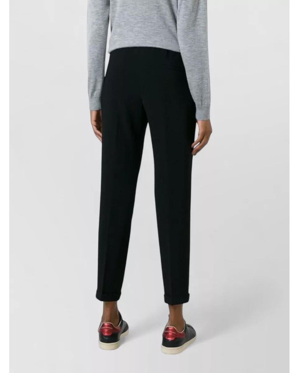 Alberto Biani Black Viscose Tapered Trousers