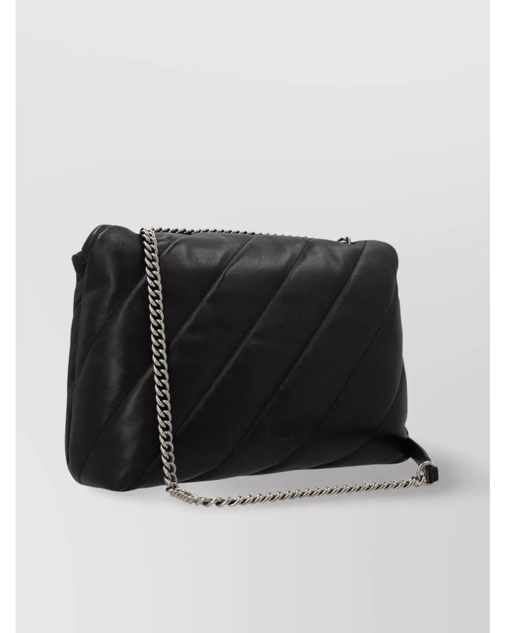 Pinko Black Love Bag Puff Lamb Leather Shoulder Bag