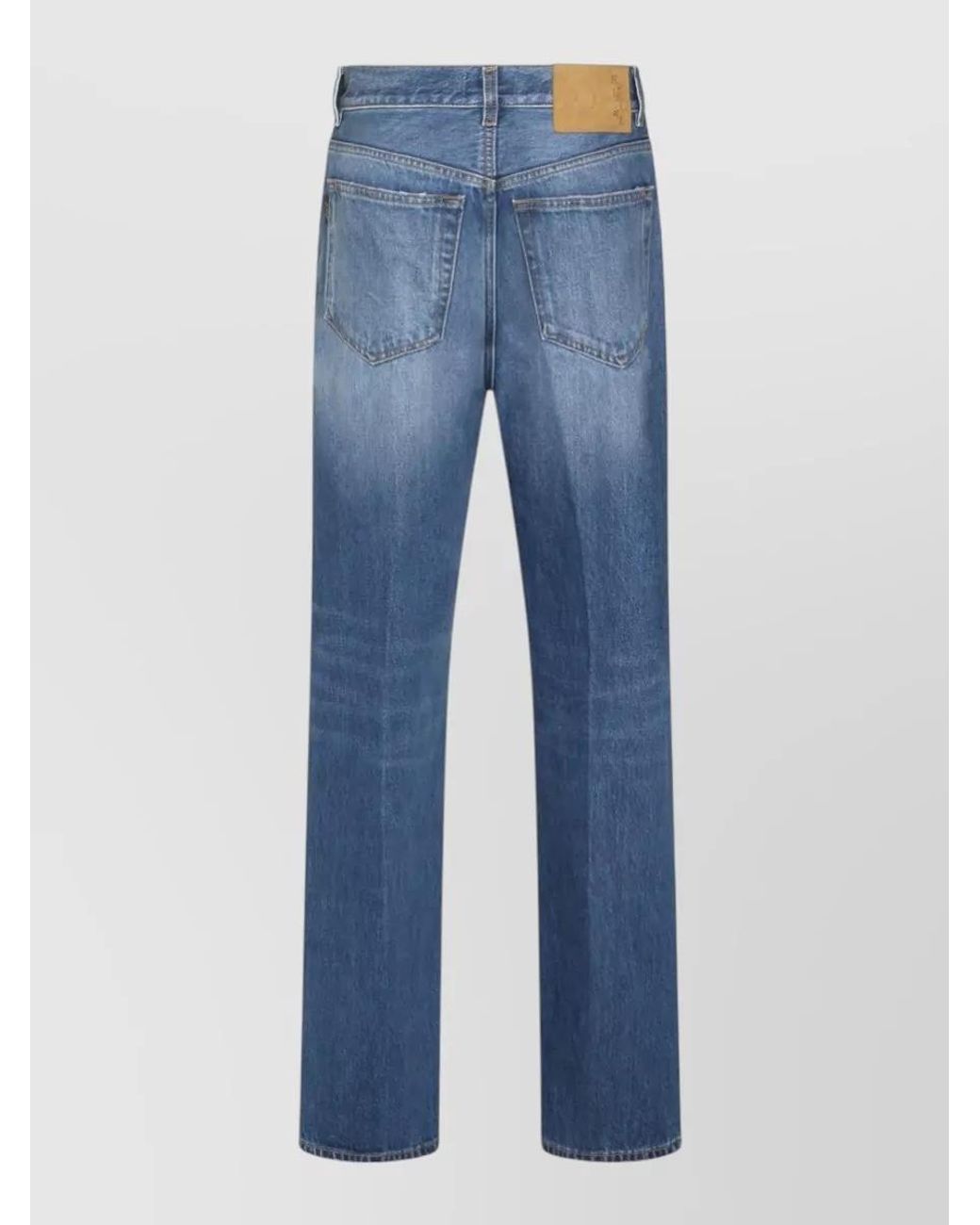 Haikure Blue Denim Relaxed Straight-Leg Jeans