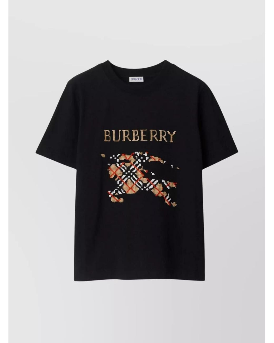 Burberry Black Cotton Slim-Fit Short-Sleeve T-Shirt