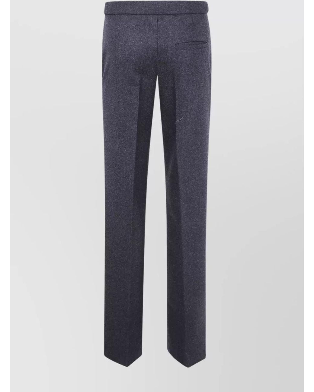 DARKPARK Blue Virgin Wool Mid-Rise Tailored Trousers