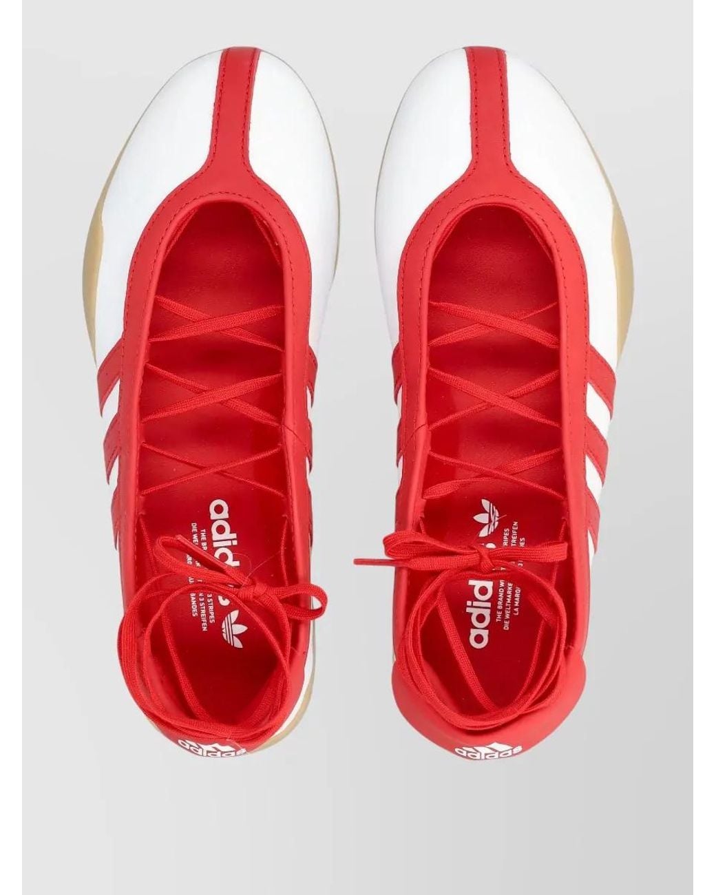 Adidas Originals Red Leather Low-Top Sneakers