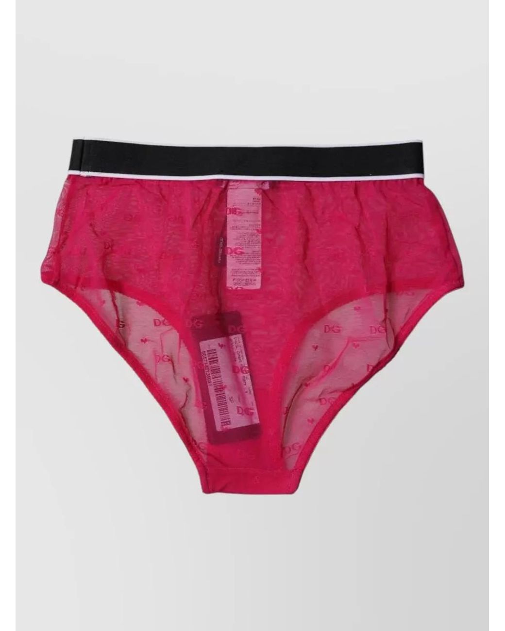 Dolce & Gabbana Pink Silk Lace High-Rise Briefs