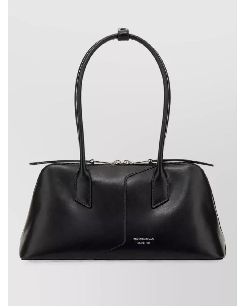 Emporio Armani Black Leather Shoulder Bag