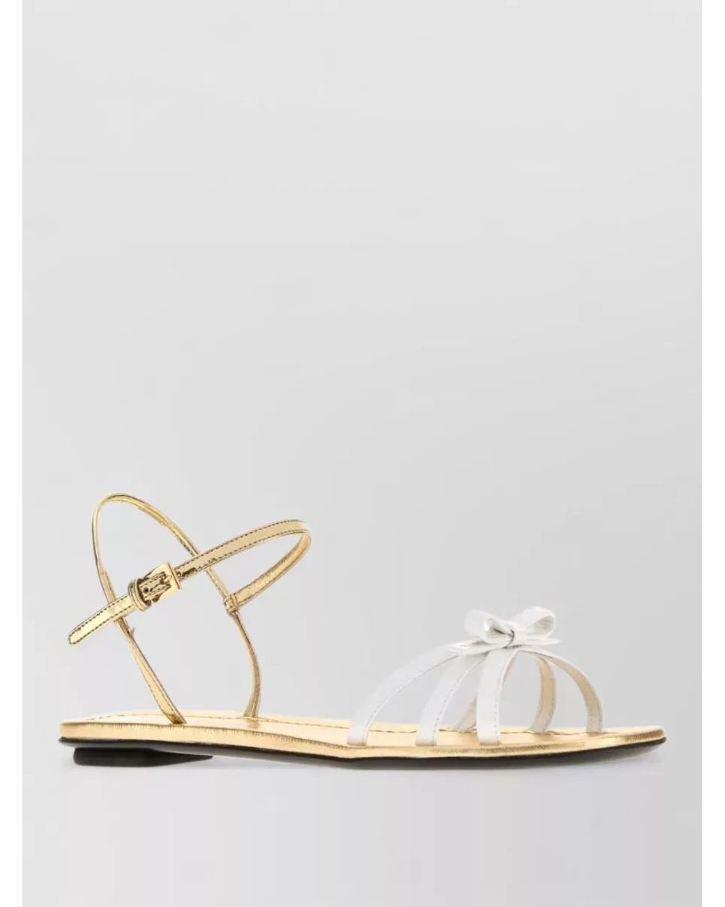 Prada White Leather Sandals