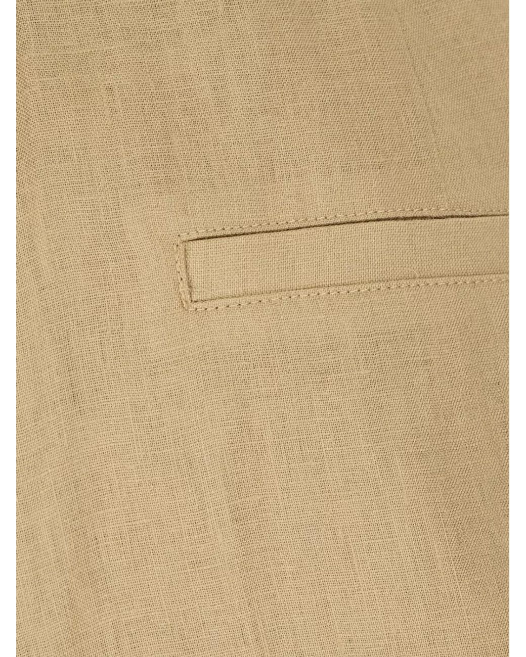 Max Mara Natural Linen Bermuda Shorts