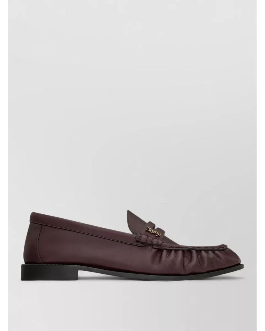 Saint Laurent Brown Leather Loafers for men