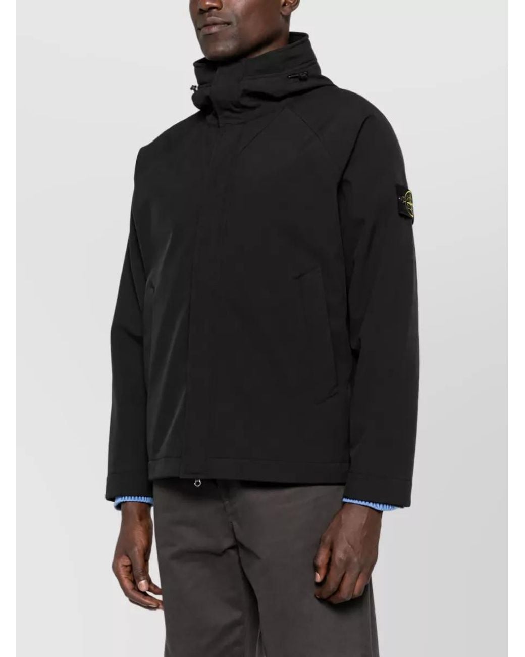 Stone Island Black Padded Bomber Jacket for men