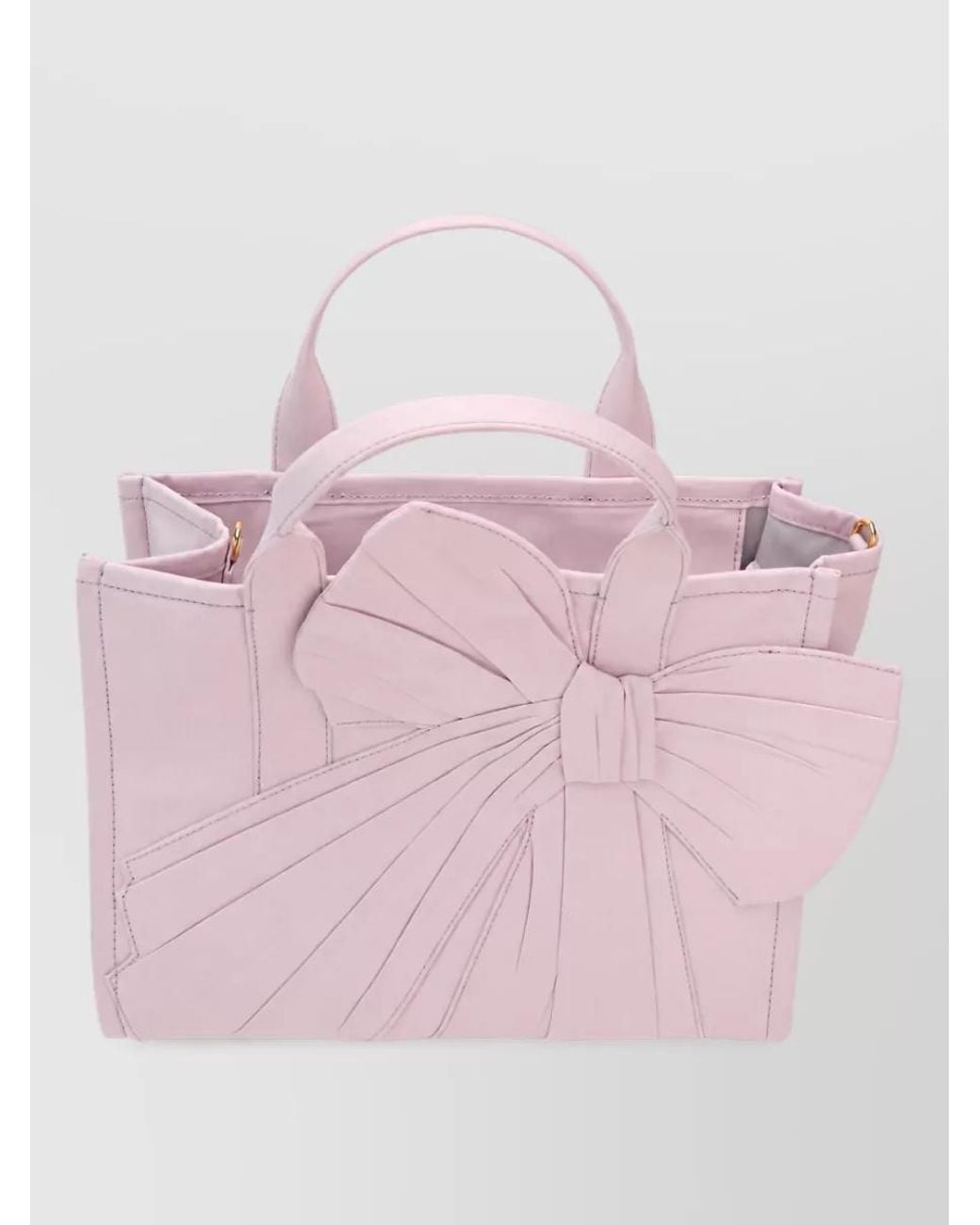 Marc Jacobs Pink The Tote Bag Bow M Cotton Tote Bag