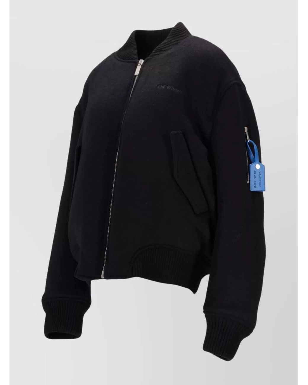 Off-White c/o Virgil Abloh Black Bomber Jacket for men
