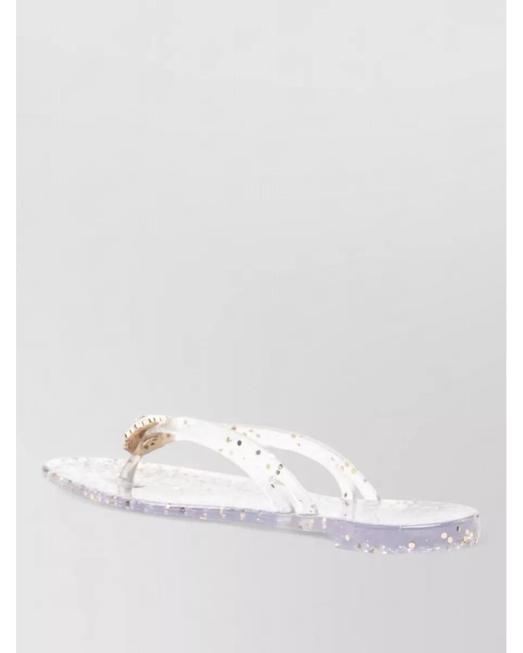 Casadei Natural Embellished Thong Sandals