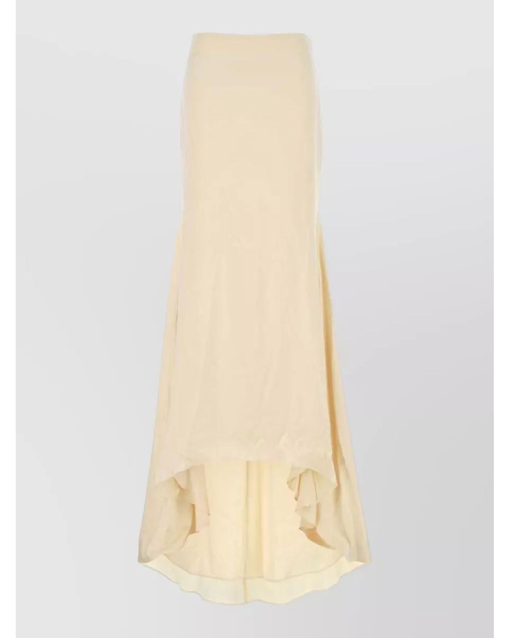 ARMARIUM White Silk Asymmetric Skirt