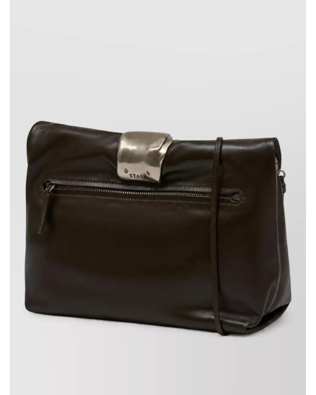 Staud Black Leather Shoulder Bag